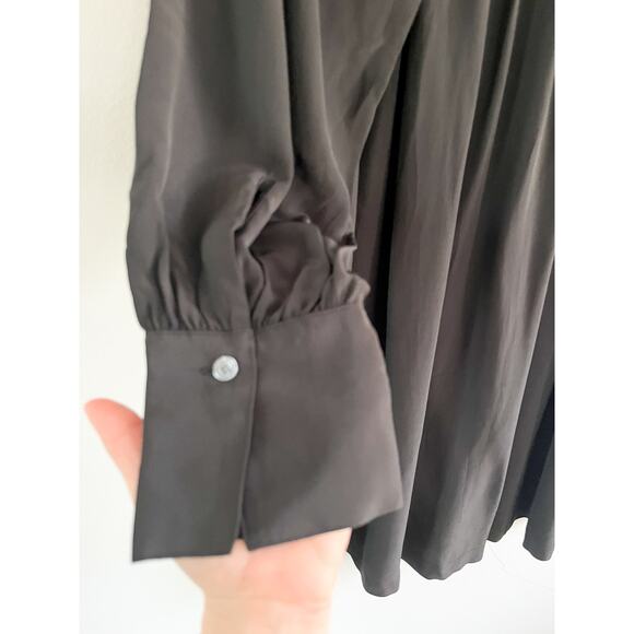 Madewell | NWT | Relaxed Button-Front Mini Dress in True Black | Sz S - Picture 11 of 11